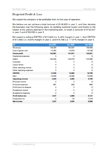 Car wash business plan template