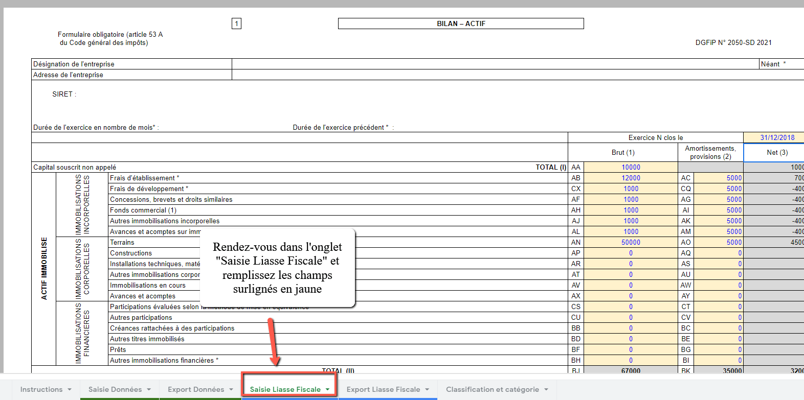 Comment Saisir Une Liasse Fiscale Au Sein De The Business Plan Shop