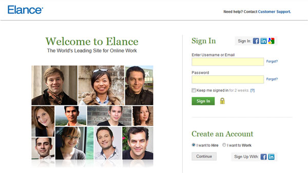 Elance plateforme pour recruter des freelances