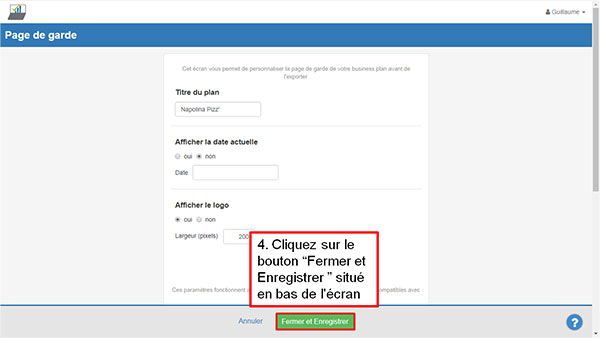 modifier la page de garde - étape 4