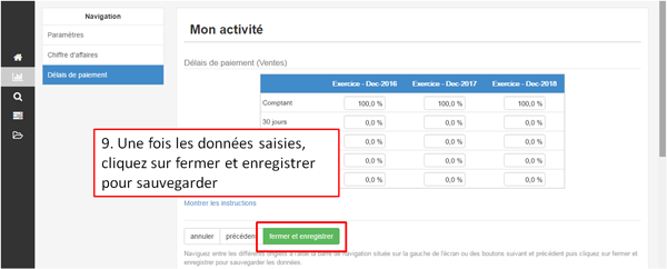 acréer une activité pour la vente de marchandises - étape 9