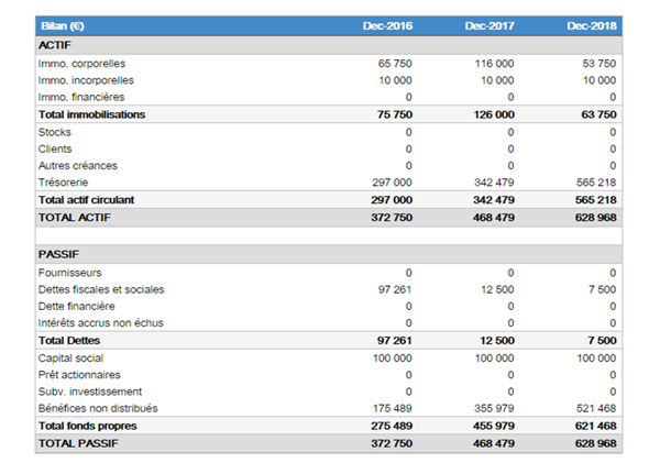 Contrat type transport Bilan comptable définition